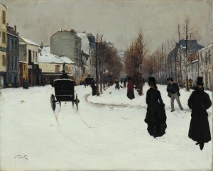 Le Boulevard de Clichy sous la neige1876 - Norbert Goeneutte 1854-1894