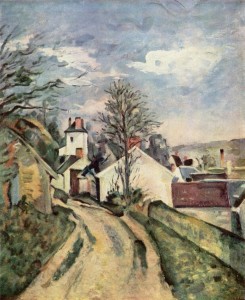 Maison Gachet (tout au fond) par Cézanne